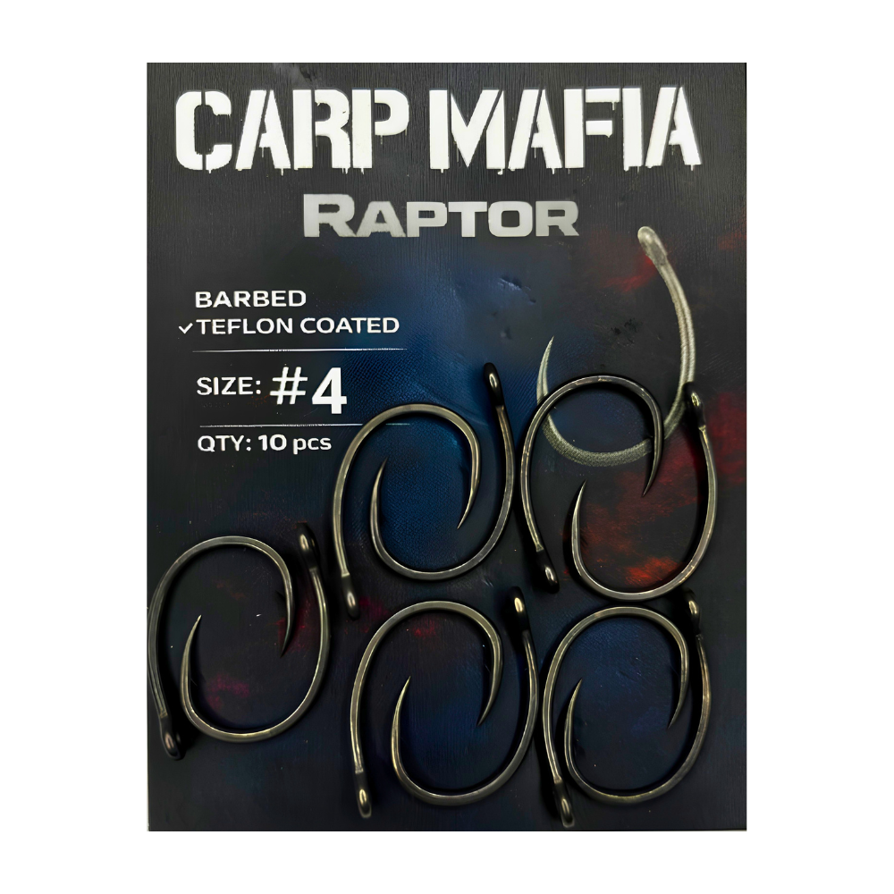 Haczyki Karpiowe RAPTOR #4 Zadziorowe